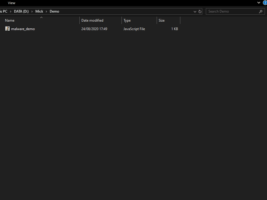 Javascript code executing on the desktop.